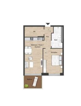 Lichtdurchflutete 2-Zimmer-Neubauwohnung mit Balkon -. Erstbezug! - Bamberg