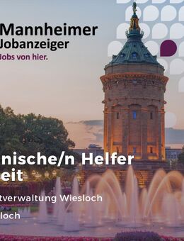 Technische/n Helfer/in (m/w/d) Teilzeit - Wiesloch