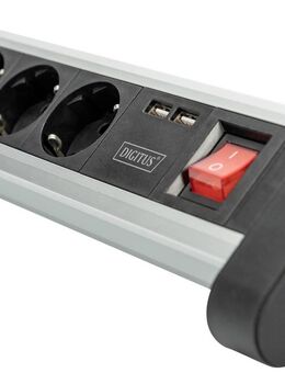 DIGITUS 4-fach Office-Steckdosenleiste mit 2x USB-Anschlüssen - Bad Gandersheim