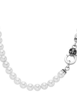 GIORGIO MARTELLO MILANO Perlenkette mit weißen Muschelkern-Perlen, Silber 925