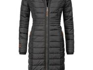 Navahoo Wintermantel Umay langer Damen Winter Steppmantel mit Kunstfellkapuze