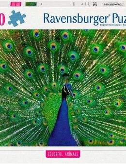 Ravensburger Puzzle Colorful Animals, Peacock, 500 Puzzleteile, Made in Germany