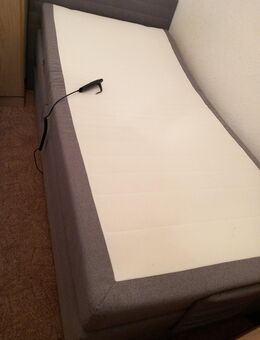 Motorboxspringbett grau 100x200cm - Zossen