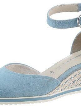 Tamaris Keilpumps, Keilabsatz, Schlupfschuh, Riemchensandale mit modischem Jute-Besatz