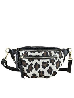 COLLEZIONE ALESSANDRO Umhängetasche Wild Glam, mit Leo Print auf Leder