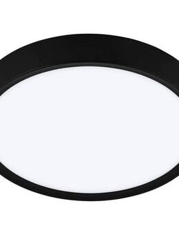 EGLO Deckenleuchte MUSURITA Deckenlampe, Wohnzimmerlampe, schwarz, Stahl + Kunststoff, LED wechselbar, Warmweiß, LED Deckenlampe, Wohnzimmer, Schlafzimmer, Küche, Flur, modern, 34x6cm