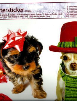Geschenk für 2025 !!! Advent+Nikolaus+Weihnachten !!! weihnachtliche Hunde-Fenstersticker + Fensterbilder !!! - Pirna