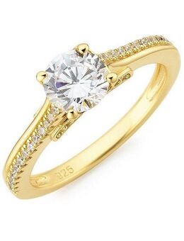 Firetti Fingerring Schmuck Geschenk Silber 925 Silberring Verlobungsring, mit Zirkonia (synth)