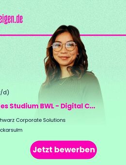 Duales Studium BWL - Digital Commerce Management 2026 (m/w/d) - Neckarsulm