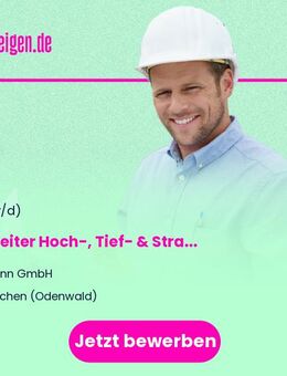 Bauleiter (m/w/d) Hoch-, Tief- & Straßenbau - Buchen (Odenwald)