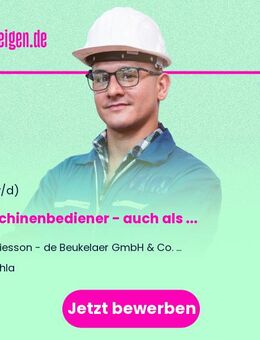Maschinenbediener (m/w/d) - auch als Quereinstieg - Jena