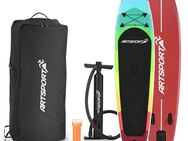 ArtSport Inflatable SUP-Board Retro Love, Stand Up Paddling Board, ideal für Anfänger, bis 150 kg, inkl. Tragetasche und Zubehör