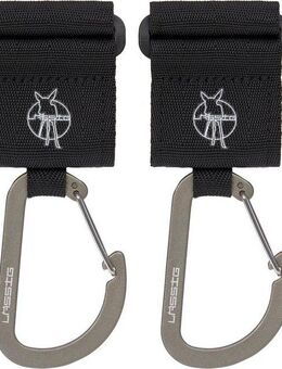 LÄSSIG Karabiner Kinderwagenbefestigung, schwarz, (Set, 2 St)