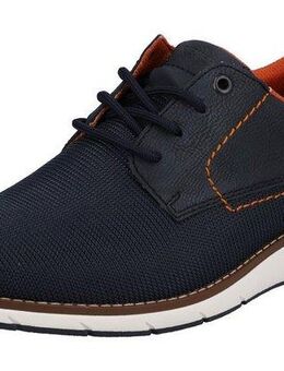 Rieker Sneaker mit kontrastfarbener Ziernaht, Freizeitschuh, Halbschuh, Schnürschuh