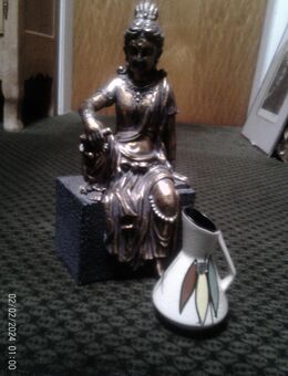 Heinz Siery Design Fohr kleine Keramik Graffiti Dekor Etikett H: 13,5 cm von 1958 !!!!!!!!!!!!! - Sternenfels