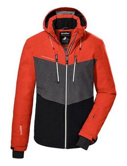Killtec Skijacke KSW 45 MN SKI JCKT Trendige, wasserdichte Skijacke mit abnehmbarer Kapuze und Schneefang