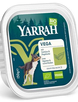 Yarrah Bio Vega mit Bio Hagebutte 12 x 150 g - Vegetarische Chunks mit Bio Gemüse & Bio Hagebutte