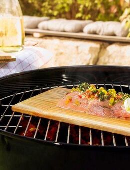 hecht international Grillplatte, 2er Set aus Zedernholz
