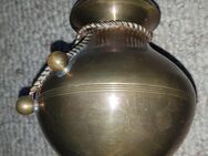 g14) Dekoration kleine Messing Vase - Blumenvase mit Deko Kordel - Vintage - Garbsen