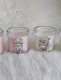 je 5,50 € ....... Jasmin o. Vanille Duft Kerze im Glas Blumen Wichtel Romantik Vintage Shabby - Rheinbach