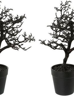 Creativ green Künstlicher Weihnachtsbaum Weihnachtsdeko, im farblich passenden Topf und mit Glitzer-Optik