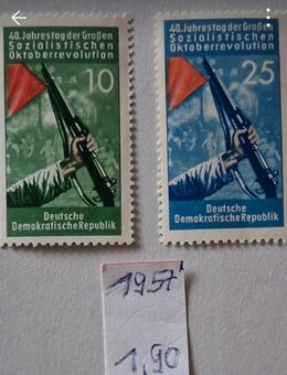 Briefmarken DDR 1957 Oktoberrevolution komplett postfrisch - Görlitz