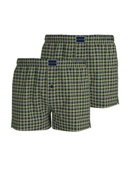 TOM TAILOR Webboxer (2er Pack) weich, bequem, locker, atmungsaktiv, mit Logo, breiter Bund