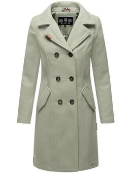 Marikoo Wollmantel Nanakoo edler Damen Trenchcoat in Woll-Optik