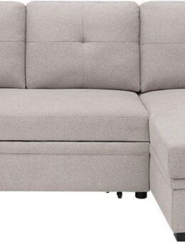ATLANTIC home collection Schlafsofa Gerrit L-Form, Ecksofa, Bettfunktion & Bettkasten, Recamiere rechts/links montierbar