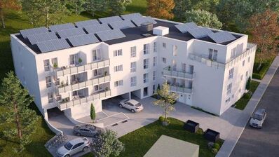 KfW Effizienzhaus 40 mit QNG Zertifikat 2 ZKB Wohnung mit Süd Balkon und Bad mit Fenster BAUBEGINN ERFOLGT