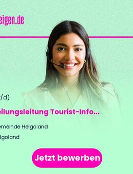 Abteilungsleitung Tourist-Information (m/w/d) I EG 9a - Helgoland
