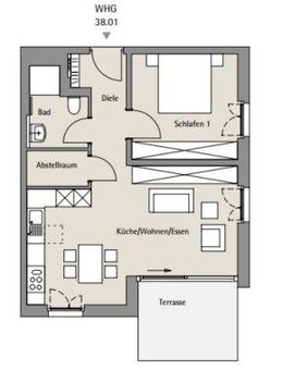 Hier können Sie entspannen - 2-Zi Wohnung mit Gartenanteil und Terrasse - Tübingen
