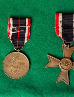 Kriegsverdienstmedaille am Band + Kriegsverdienstkreuz 2. Klasse am Band - Trier