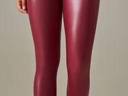 Figurbetonte, neue Damen Leggings mit hoher Taille / PU Leder / Farbe Bordeaux Rot / Größen L und XL / NEU - Marl (Nordrhein-Westfalen)