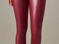 Figurbetonte, neue Damen Leggings Jeggings mit hoher Taille / PU Leder / Farbe Bordeaux Rot / Größen L und XL / NEU - Marl (Nordrhein-Westfalen)