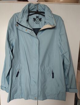 Jacke Regenjacke Windjacke Übergangsjacke Just for you Fashion mit Kaputze hellblau/türkis Größe S Gebraucht - Preußisch Oldendorf