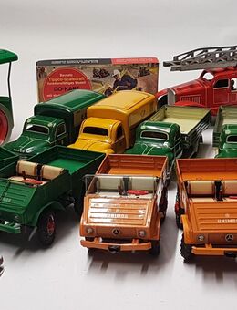 Tippco TCO Tipp & Co. Blechautos Sammlung 13 Modelle Feuerwehr Büssing, div. Unimog, große Straßenwalze, div. Hanomag, Go-Kart Bausatz - Bovenden
