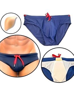 Männer Badehose Push Up mit 3D Pad Herren Schwimmhose PushUp Badeshort Blau S M L XL XXL 26,90€* - Villingen-Schwenningen