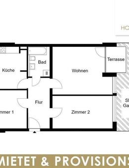 Vermietete 3 Zimmerwohnung mit Terrasse & Garten & Provisionsfrei - Teltow