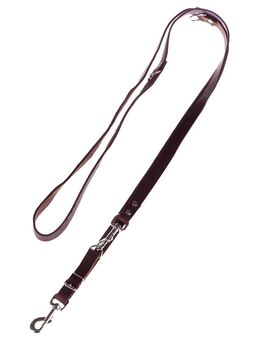Heim Führleine genietet, braun - 240 cm lang, 20 mm breit
