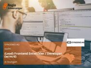 (Lead) Frontend Entwickler / Developer (w/m/d) - Stuttgart