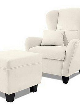 Home affaire Ohrensessel Oliver, Ohrensess,mit Hocker,Zierkissen,Klassische Form