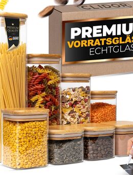 CLIDOR 8x eckig Vorratsgläser Glasbehälter mit Deckel - Birkenfeld (Baden-Württemberg)