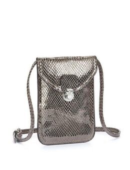 LASCANA Umhängetasche, im coolen Metallic Look, Minibag, Handytasche, Crossbody Bag VEGAN