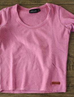 Rose dunkelrose Strickpulli Vacuum Langarmshirt Retroshirt 34 xs Vintage Retro - Hoppegarten