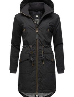 Ragwear Wintermantel Crescend Wasserdichter Winterparka mit Kapuze und Teddyfleece