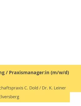 Praxisleitung / Praxismanager:in (m/w/d) - Spiesen-Elversberg
