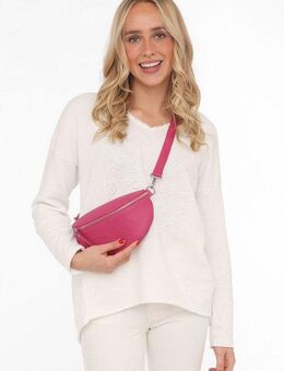 Zwillingsherz Umhängetasche Crossbody Bag Leder, Umhängetasche mit Reißverschluss