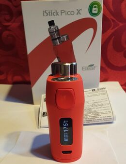 Eleaf Istick Pico X, Rot, FP. 28€. Neuwertig, nur leichte Krätzerchen auf Feuertaster! SAMMLUNGSVERKLEINERUNG! Akkuträger, Mod Box, E Zigarette, Vape. - Bühl