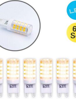 näve LED-Leuchtmittel Denny, G9, 6 St., Warmweiß, 6er-Set, Leuchtmittel G9/3,5W, Effizienzklasse F, Keramik/Kunststoff
